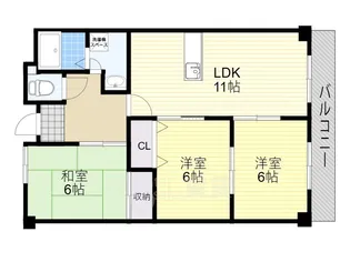 ガーデンシティ笹部【3階】の間取り