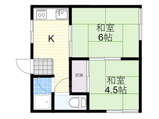 谷田ハイツ【1階】の間取り
