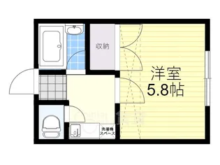 1Kの間取り画像