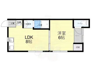 ハイツAwa【2階】の間取り