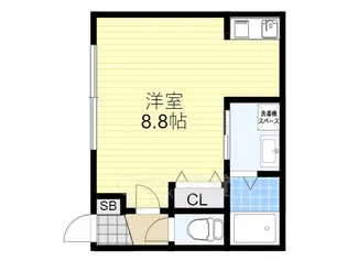 パルコスイート服部天神【1階】の間取り