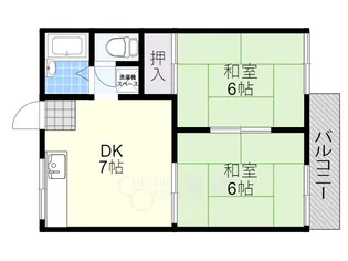 乾ハイツB棟【2階】の間取り