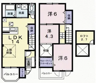 グリーンヒル【1階】の間取り