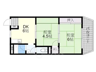 フォレストテラス箕面(旧コーポラスクーポ)【4階】の間取り