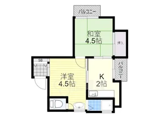 三陽第1マンション【3階】の間取り