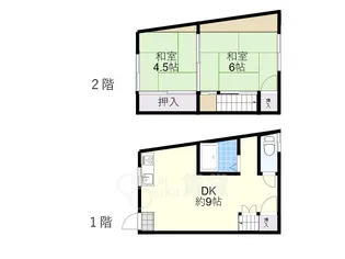 大阪府豊中市大島町2丁目【テラスハウス】の間取り