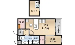 カーサ・プラシード【2階】の間取り