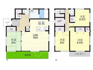 大阪府豊中市緑丘2丁目【一戸建】の間取り