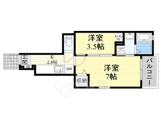 メゾン つくも【1階】の間取り