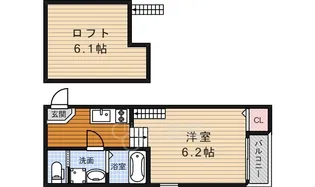 Le Grand Bleu蛍池【1階】の間取り