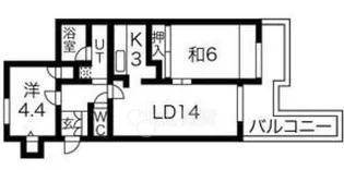 リブレ待兼山【4階】の間取り