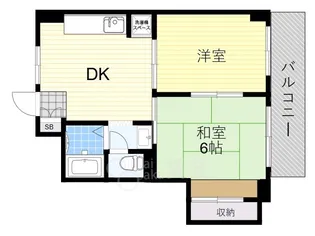 高木マンション【5階】の間取り
