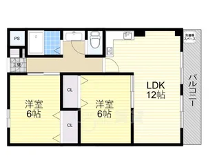 大阪府池田市満寿美町【マンション】の間取り