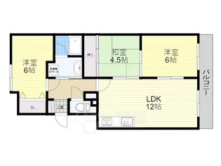 新千里ハイツこうじ【5階】の間取り