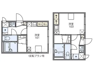 レオパレスドミールブラシェ【1階】の間取り