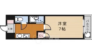 ギャレ蛍池 新館【3階】の間取り