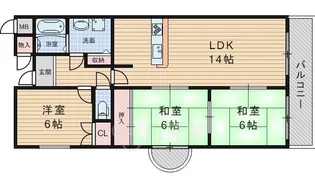 ハイクレスト引谷【5階】の間取り
