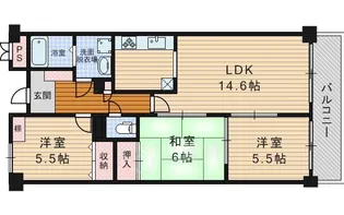 ヒルサイドガーデン千里山【1階】の間取り