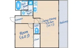 パークサイド山田【4階】の間取り