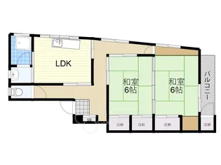 ハイツ善管谷【2階】の間取り