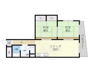 服部緑地パルコアB棟【2階】の間取り