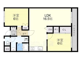 エルデン緑地【3階】の間取り