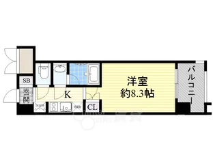 パークフラッツ江坂【6階】の間取り