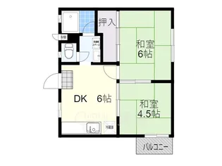 福西ハイツ【1階】の間取り