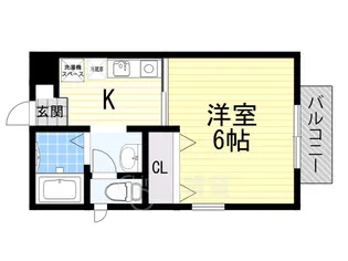 メゾンソレイユ岡町【1階】の間取り