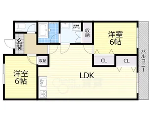 ハイツスリーアロー【2階】の間取り