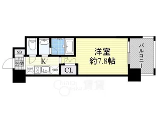 パークフラッツ江坂【6階】の間取り