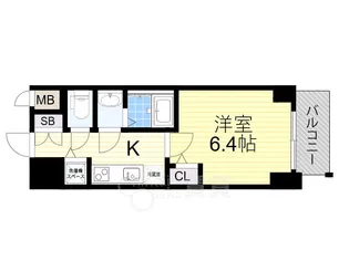 S-RESIDENCE江坂【14階】の間取り
