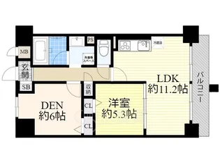 1SLDKの間取り画像