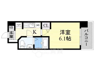 リッツ新大阪【9階】の間取り