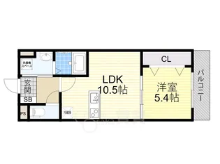 グランパシフィック大経大北【3階】の間取り