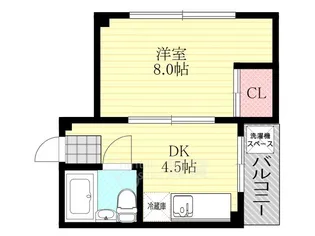 かねしろ豊里マンション【4階】の間取り