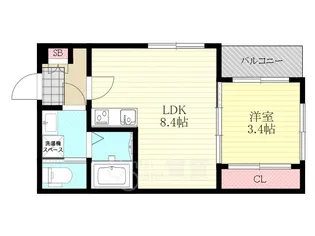 トワイライト上新庄【1階】の間取り