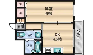 デュウェル東三国【2階】の間取り