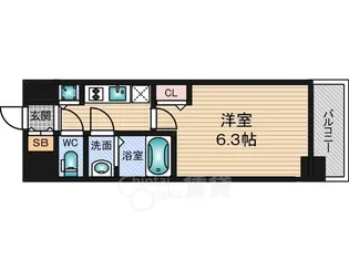 プレサンス新大阪ザ・シティ【7階】の間取り