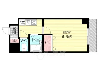 おおきに新大阪駅前サニーアパートメント【8階】の間取り