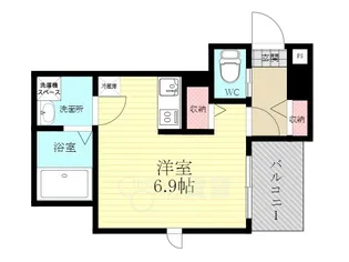ハーモニーテラス三津屋南【2階】の間取り