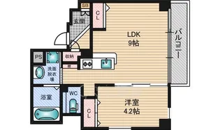 イーストコア新大阪【8階】の間取り