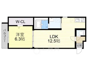 フジパレス千里丘3番館【3階】の間取り