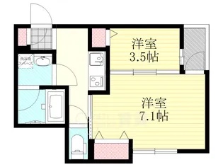 大阪府大阪市東淀川区下新庄5丁目【アパート】の間取り
