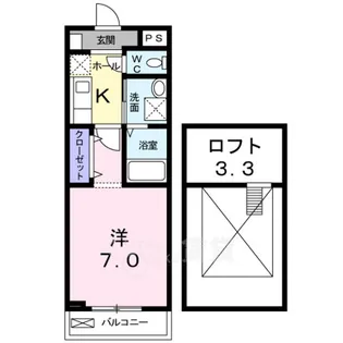 クレメントS【2階】の間取り