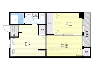 大阪府吹田市千里山東3丁目【マンション】の間取り
