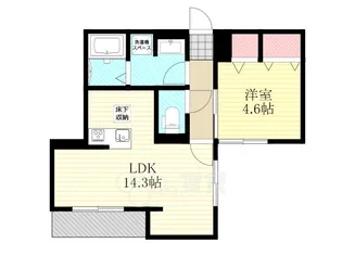 大阪府大阪市淀川区新高1丁目【アパート】の間取り