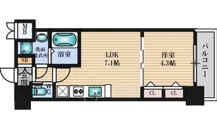 大阪府大阪市淀川区西中島3丁目【マンション】の間取り