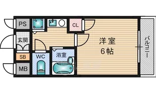 大阪府大阪市淀川区東三国1丁目【マンション】の間取り