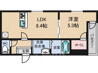 大阪府大阪市東淀川区下新庄5丁目【アパート】の間取り